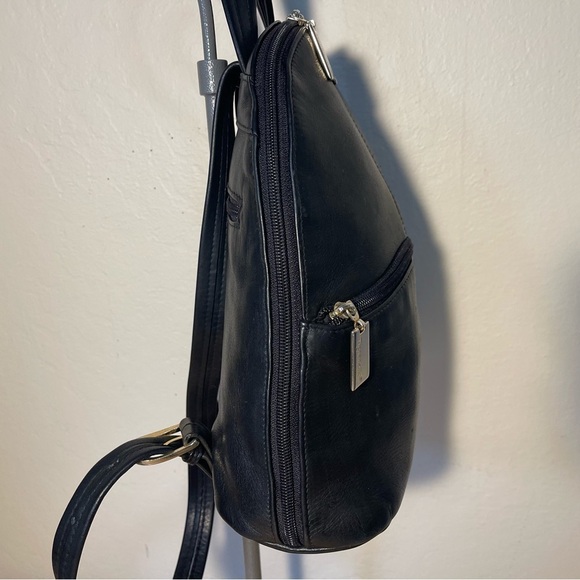 Tignanello black leather small backpack main image 12